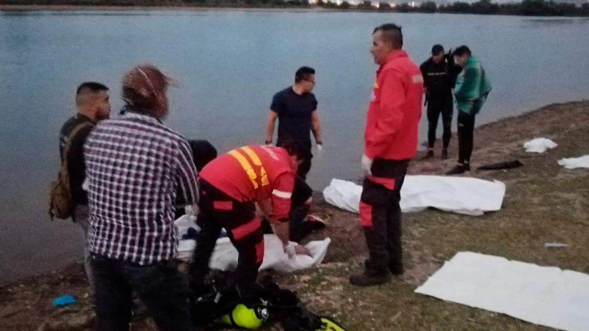 rescate de cuerpos en presa Los Álamos, Zacatecas